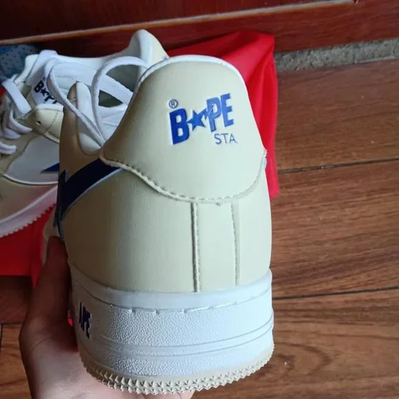 BAPE STAxMarvel Collection Cream Flats